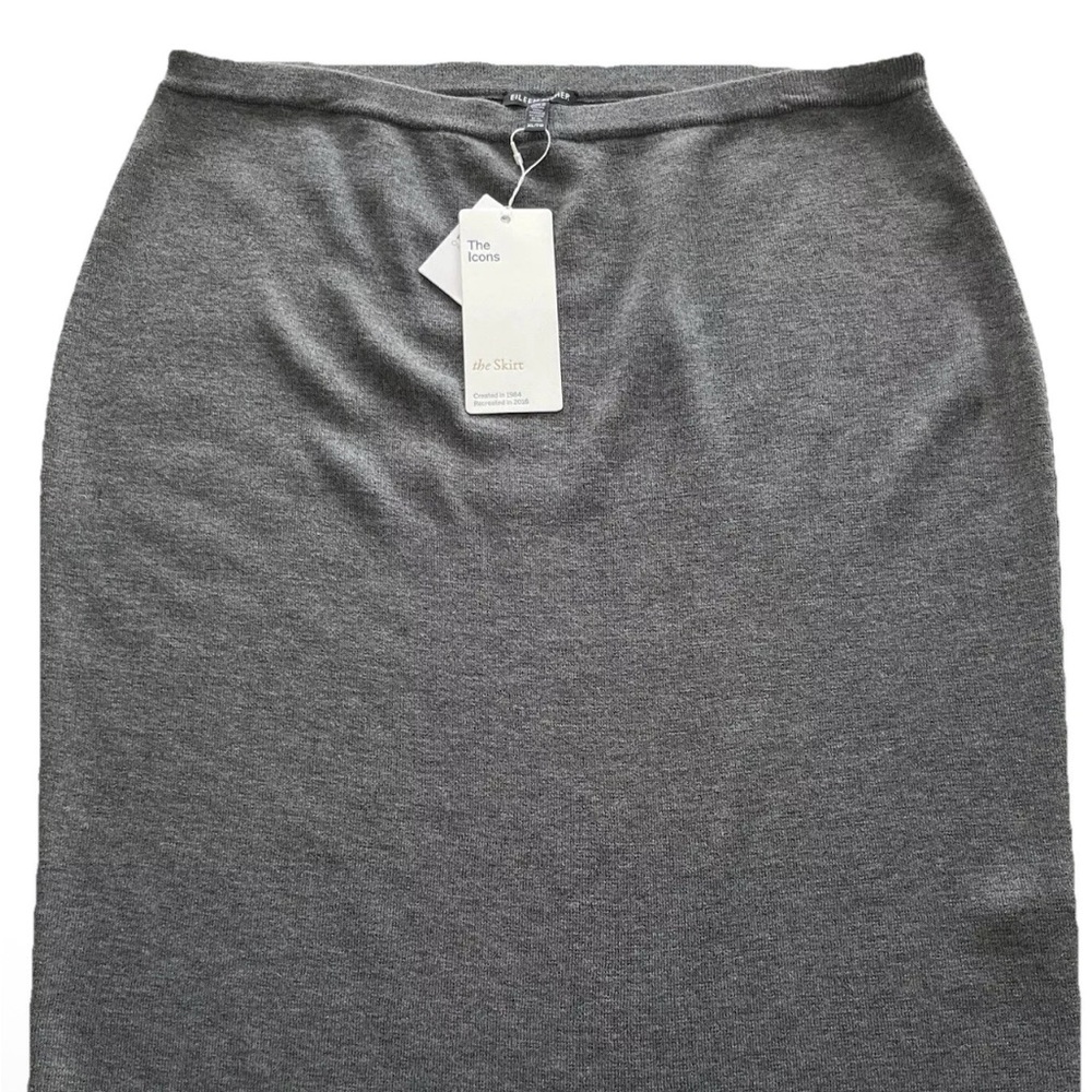 Eileen Fisher Washable Wool Crepe Knee Length Skirt  SZ XL